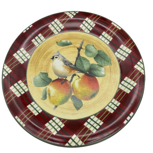 Lenox Winter Greetings Everyday dinner plates Chickadee tufted titmouse 10.5" - Picture 3 of 6